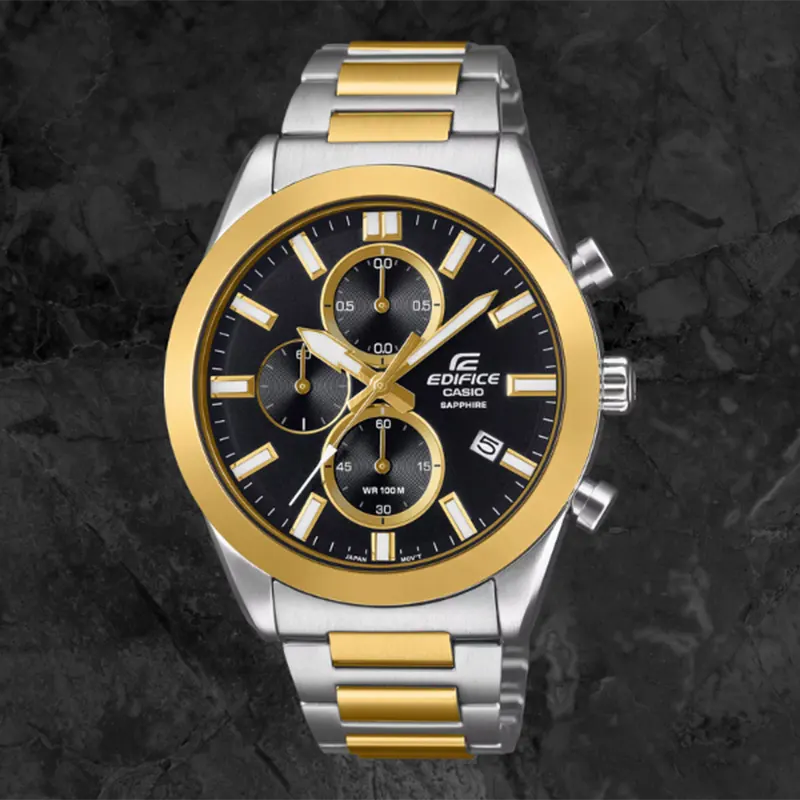 Casio Edifice Motorsports Chronograph Two-tone Men's Watch- EFB-710SG-1AV